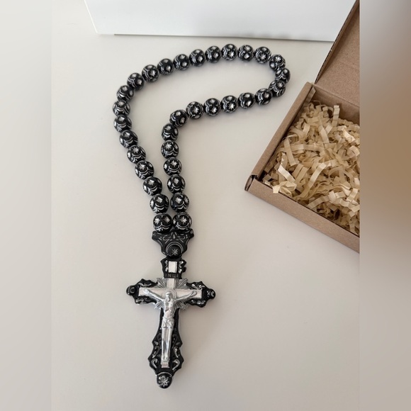 Orthodox Rosary Prayer Beads “Save and Protect” Cross Necklace gift box - Picture 2 of 4